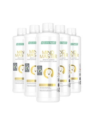 Mind Master Formula Gold Σετ 5 τεμ. 2500ml - Για την κόπωση, ενέργεια, στρες, αποδοτικότητα + Δώρο Mind Master Extreme