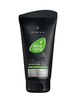 ALOE VIA Gel για Βαθύ Ξύρισμα με 50% Aloe Vera, υαλουρονικό οξύ, προβιταμίνη Β5, DefensilTM