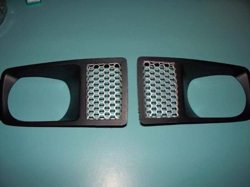metal mesh fog bezels