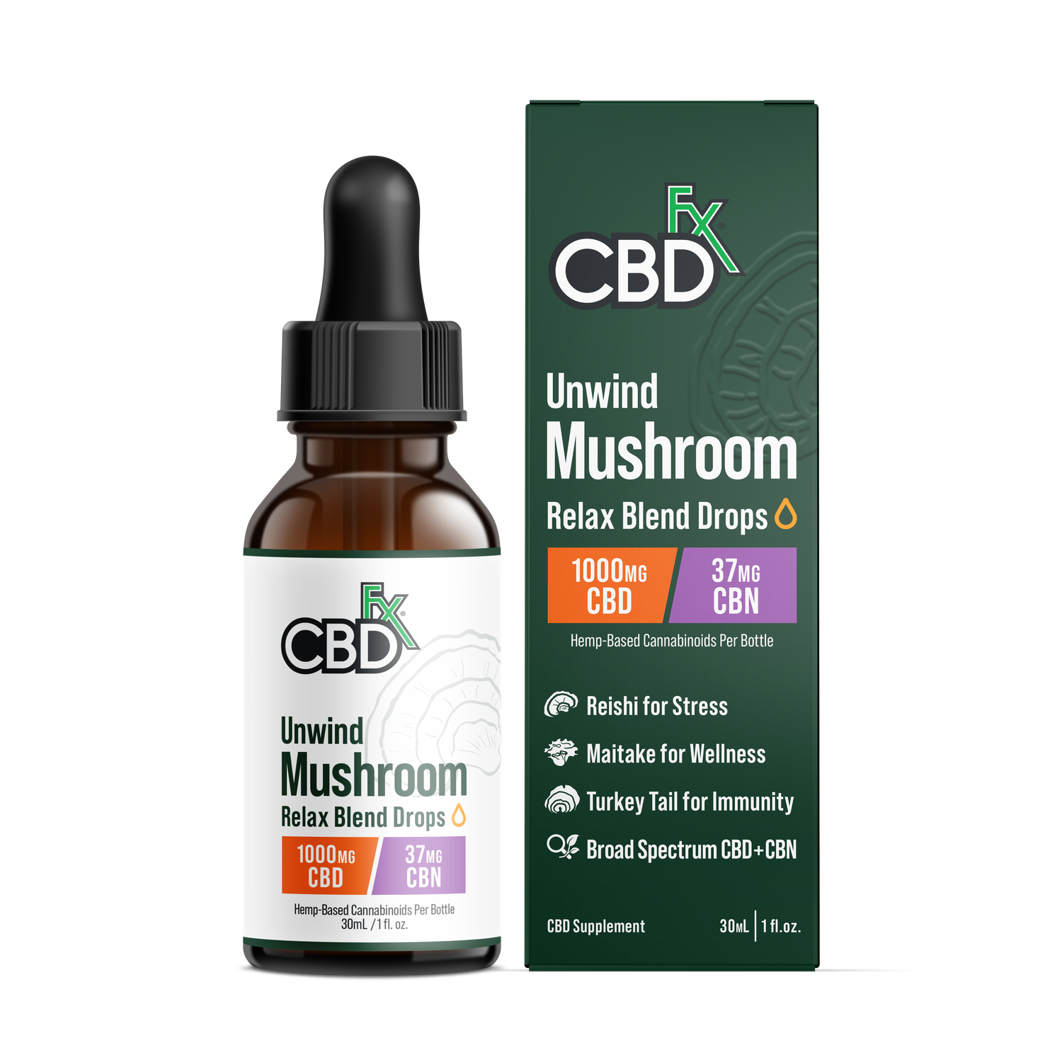 CBDFX Mushroom CBD Tincture