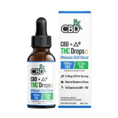 CBDFX CBD + Delta 9 THC Tincture 1500/67.5mg