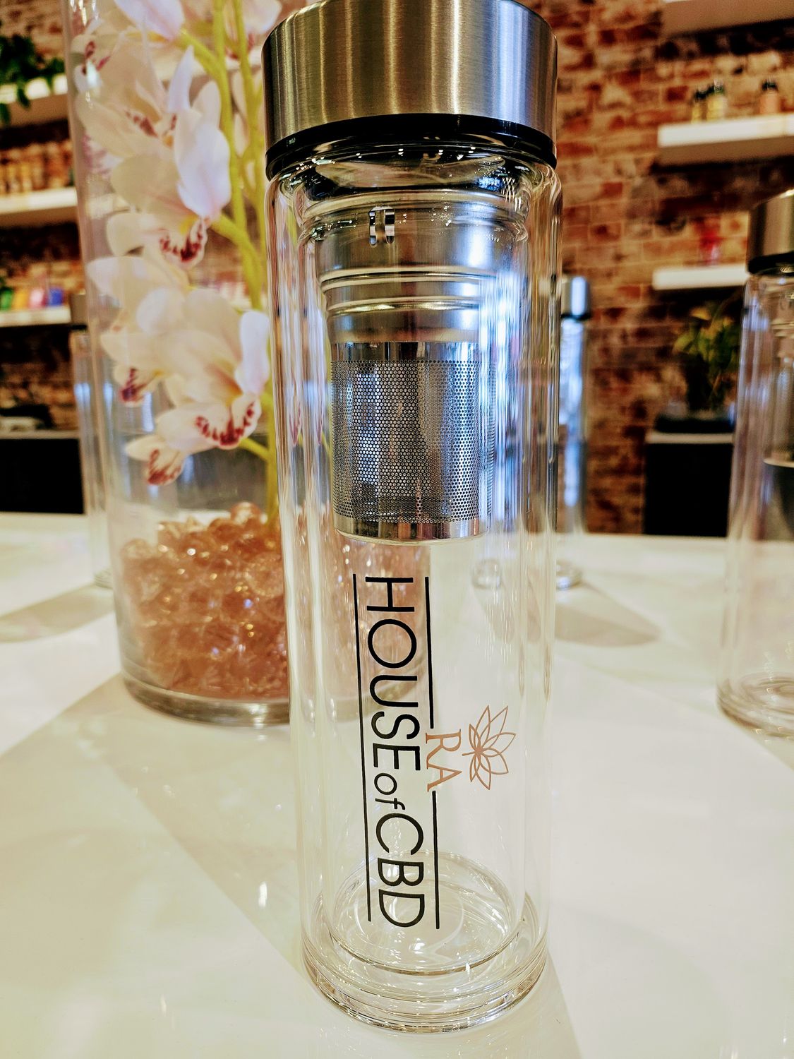 House Tea Infused Glass Bottle