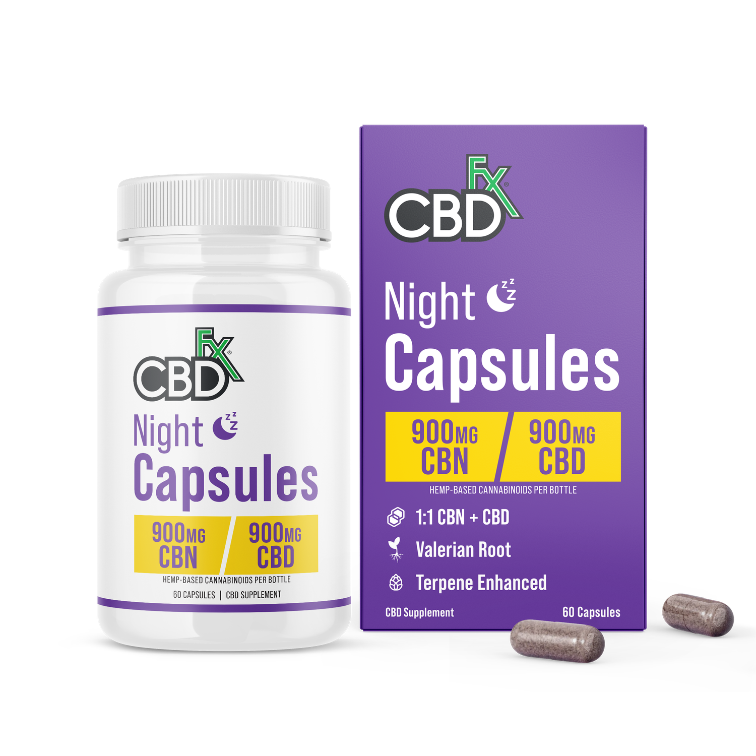CBDfx CBD Capsules 900mg 60pcs