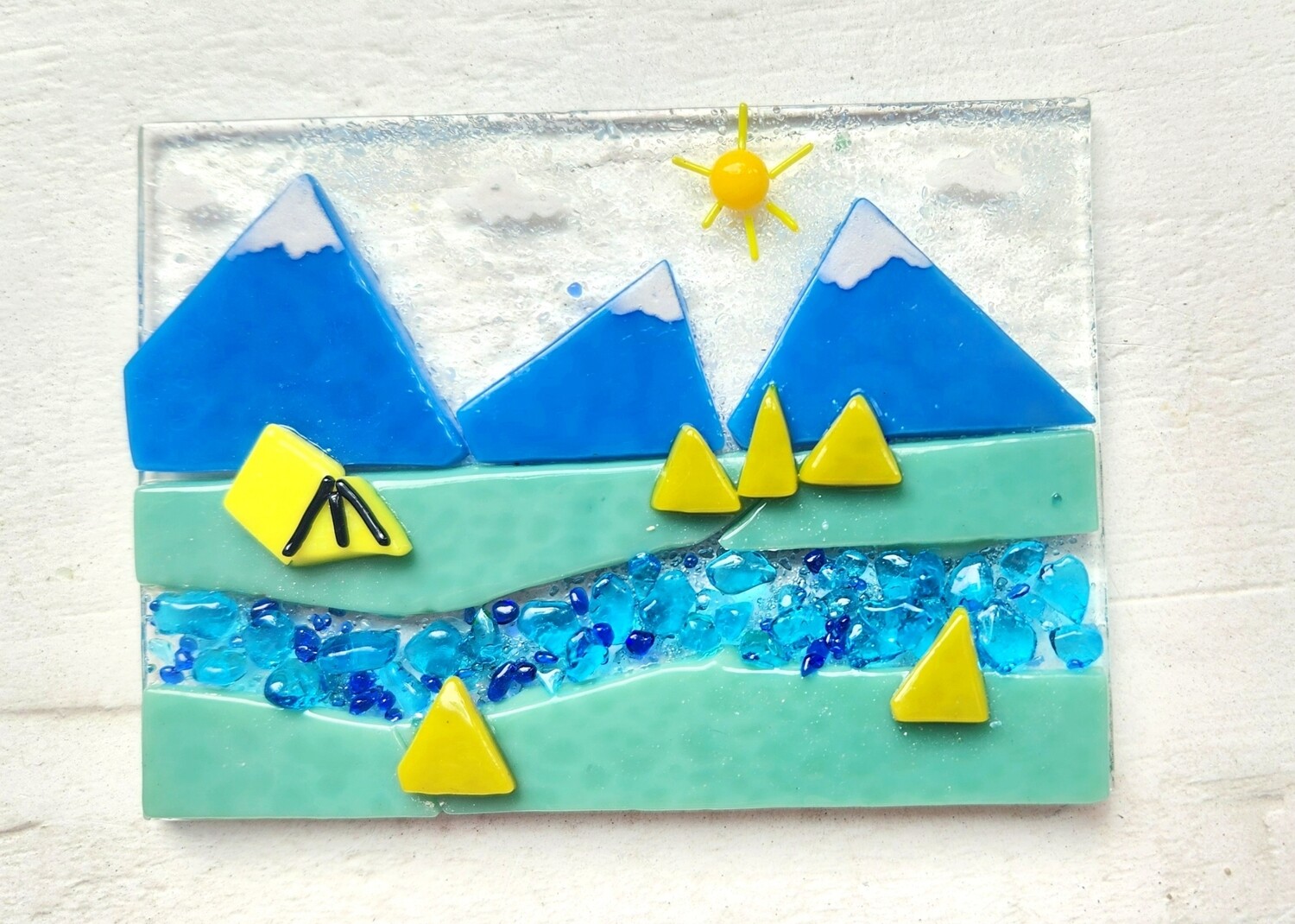 Mountain Camping Glass Nightlight