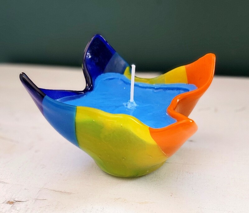 Colorful Glass Candle Vases