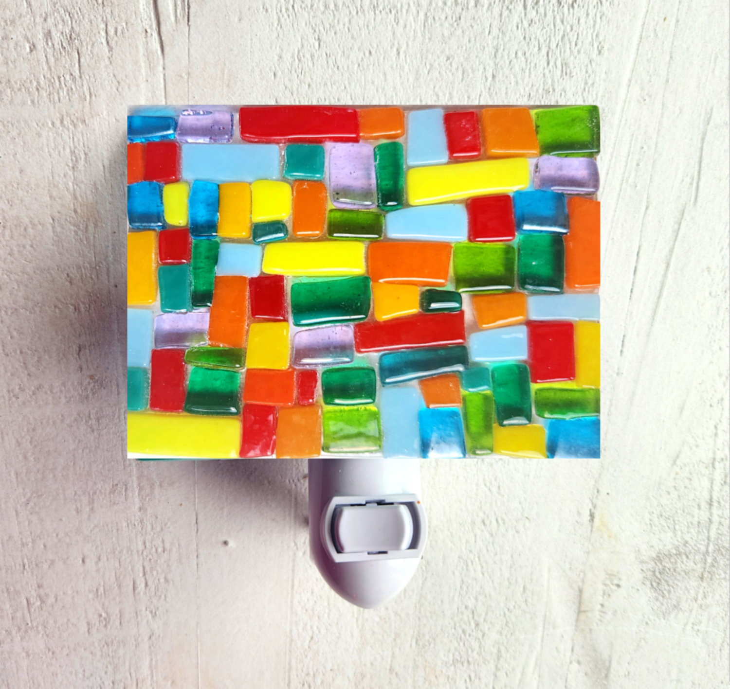 Colorful Mosaic Glass Nightlight 
