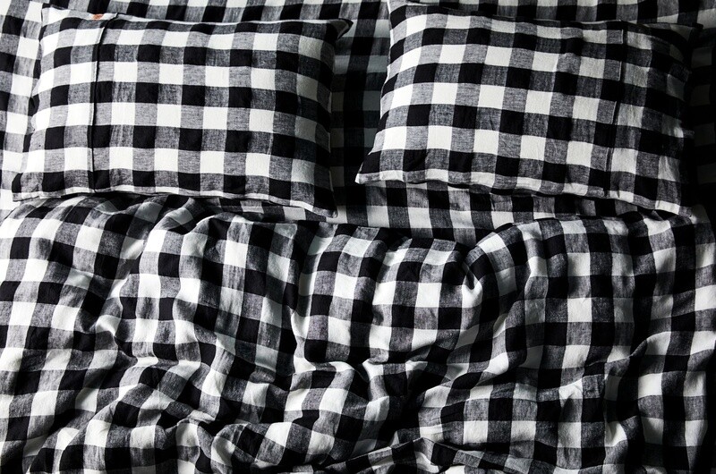 Black &amp; White Gingham Bedding