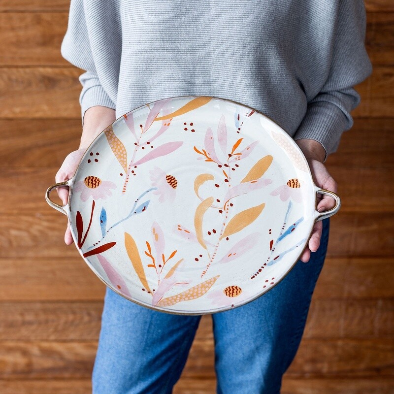 Paper Daisies Round or Square Platter