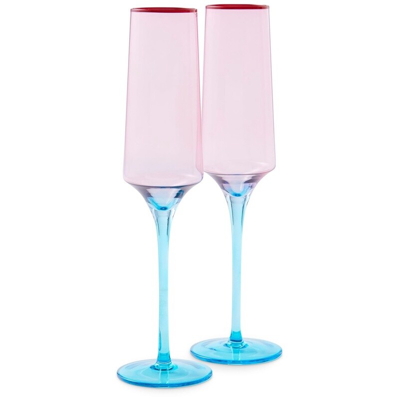 Rose with a Twist Glassware, Size: Champagne