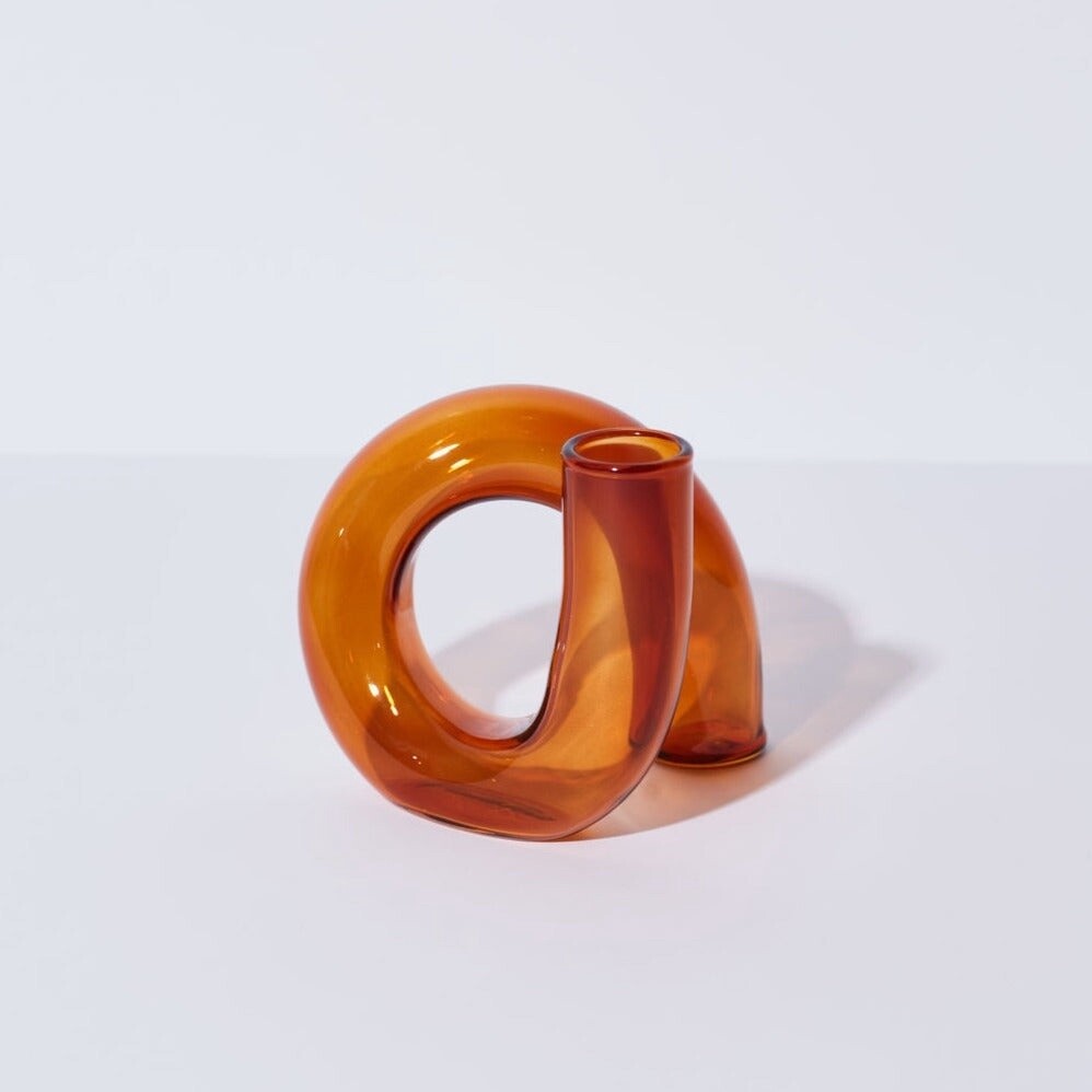 Twist Candle Holder, Colour: Amber