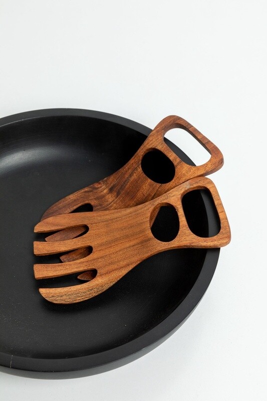 Claw Salad Servers in Natural