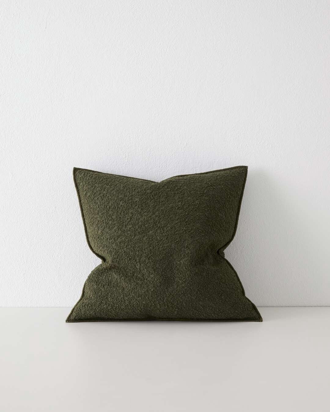 Alberto Boucle Cushion in Assorted Colours, Colour: Olive