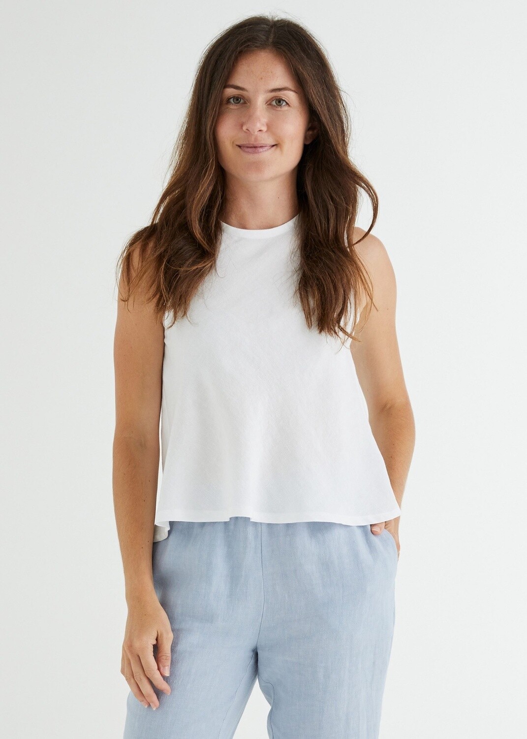 Hazel Top in White