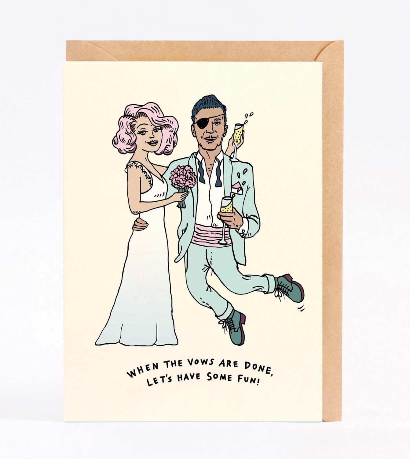Wally Paper Co - Guy &amp; Gal Wedding Card