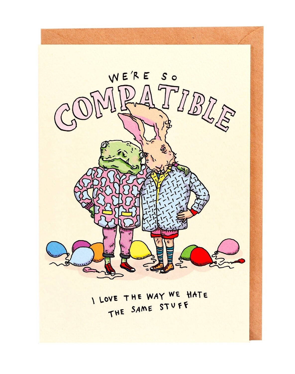 Wally Paper Co - We&#39;re So Compatible Card