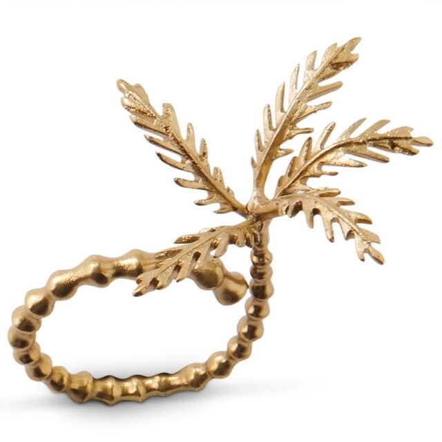 Kip &amp; Co Brass Napkin Ring - Set of 6
