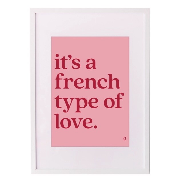 &quot;French Love&quot; Print by Greta Home