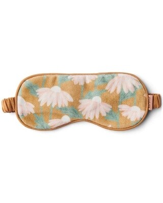 Mustard Daisies Velvet Eye Mask