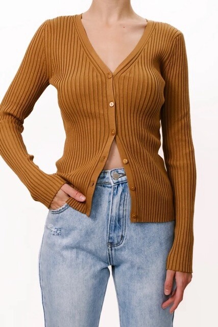 Sunnygirl Cardigan Knit in Caramel