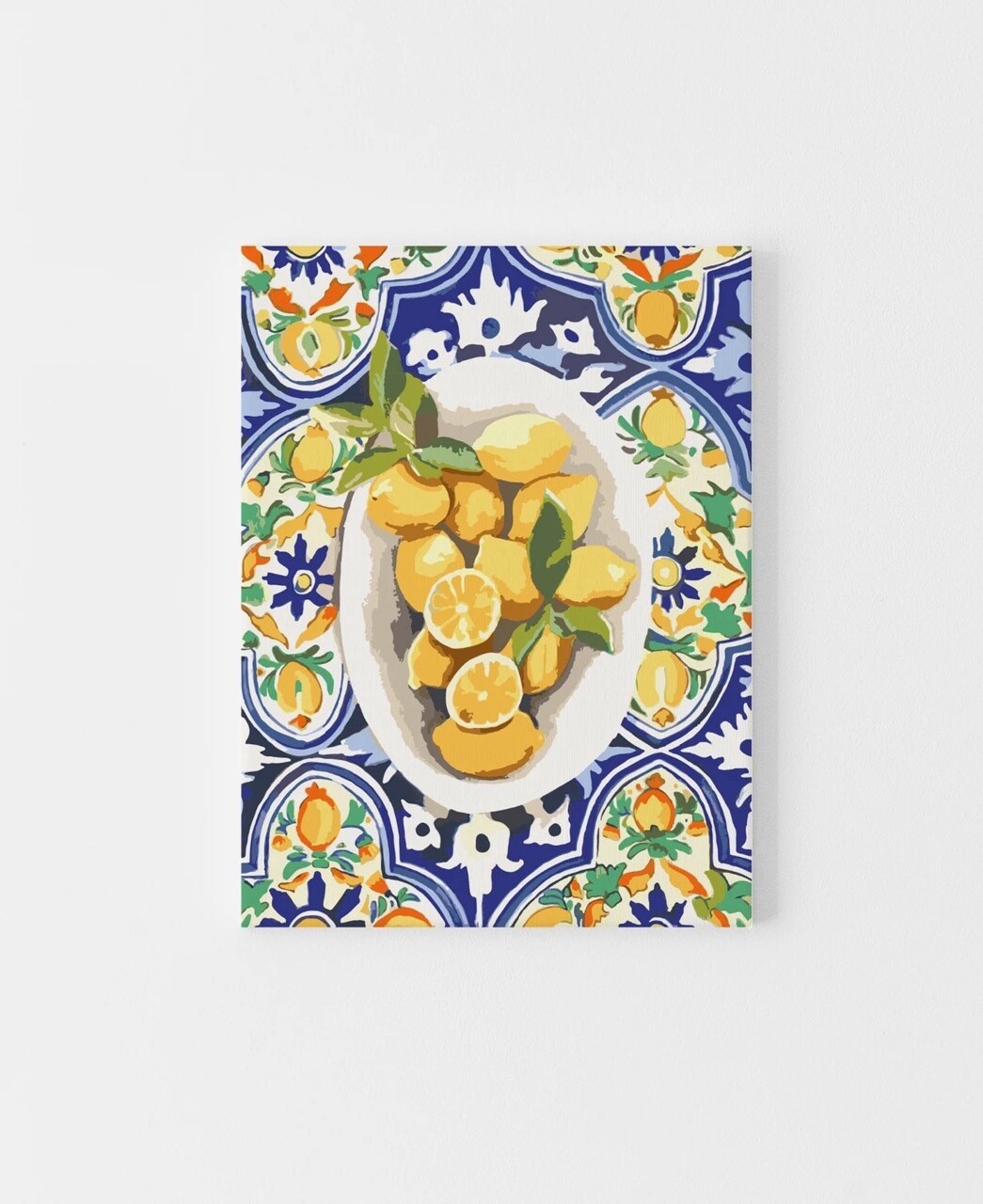 Amalfi Lemons (Framed Canvas) By Paint Like Friday