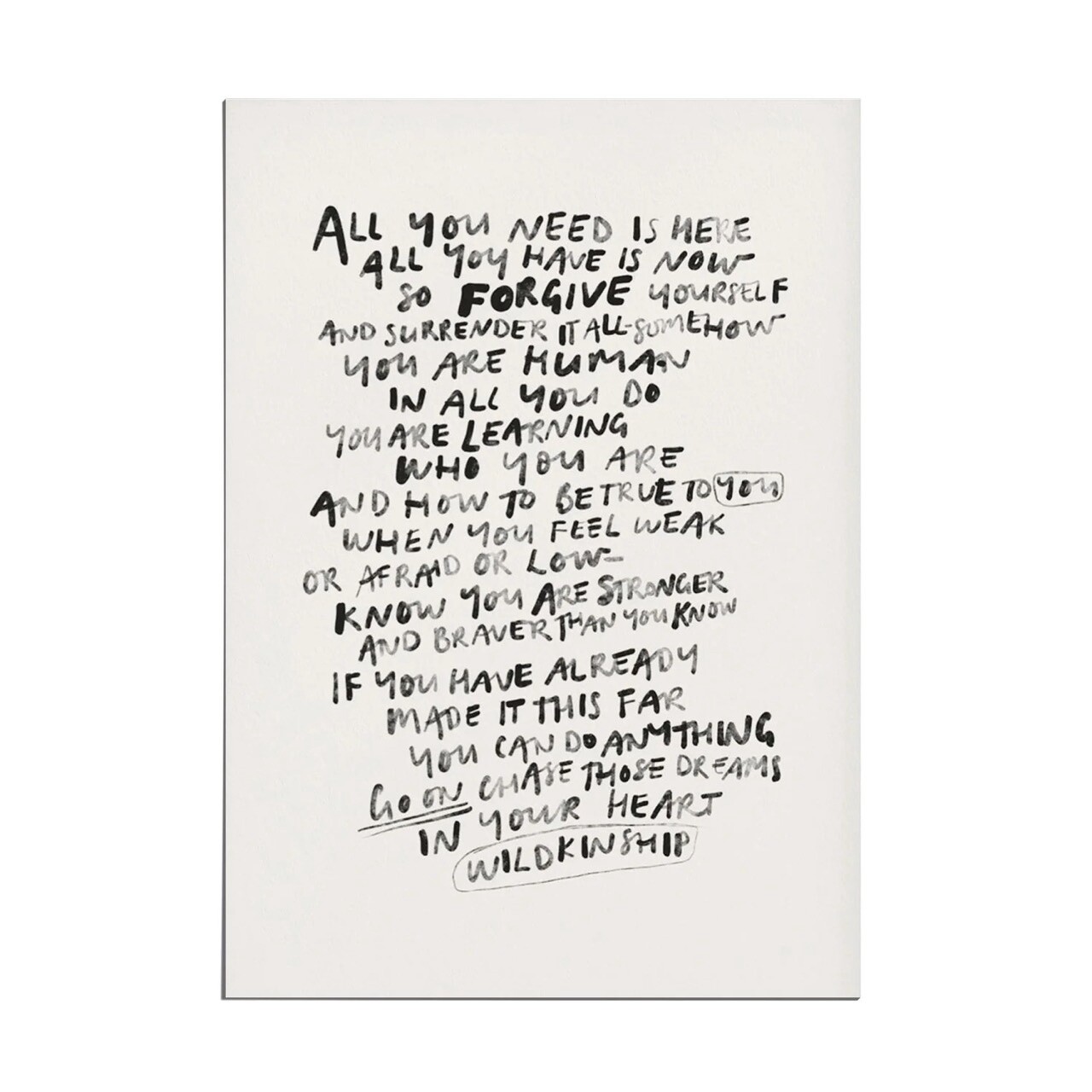 ‘All You Need is Here’ By Wildkinship