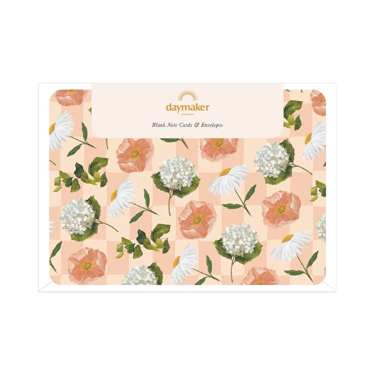 Blank &#39;Peach Floral&#39; Note Cards &amp; Envelopes (6pk)