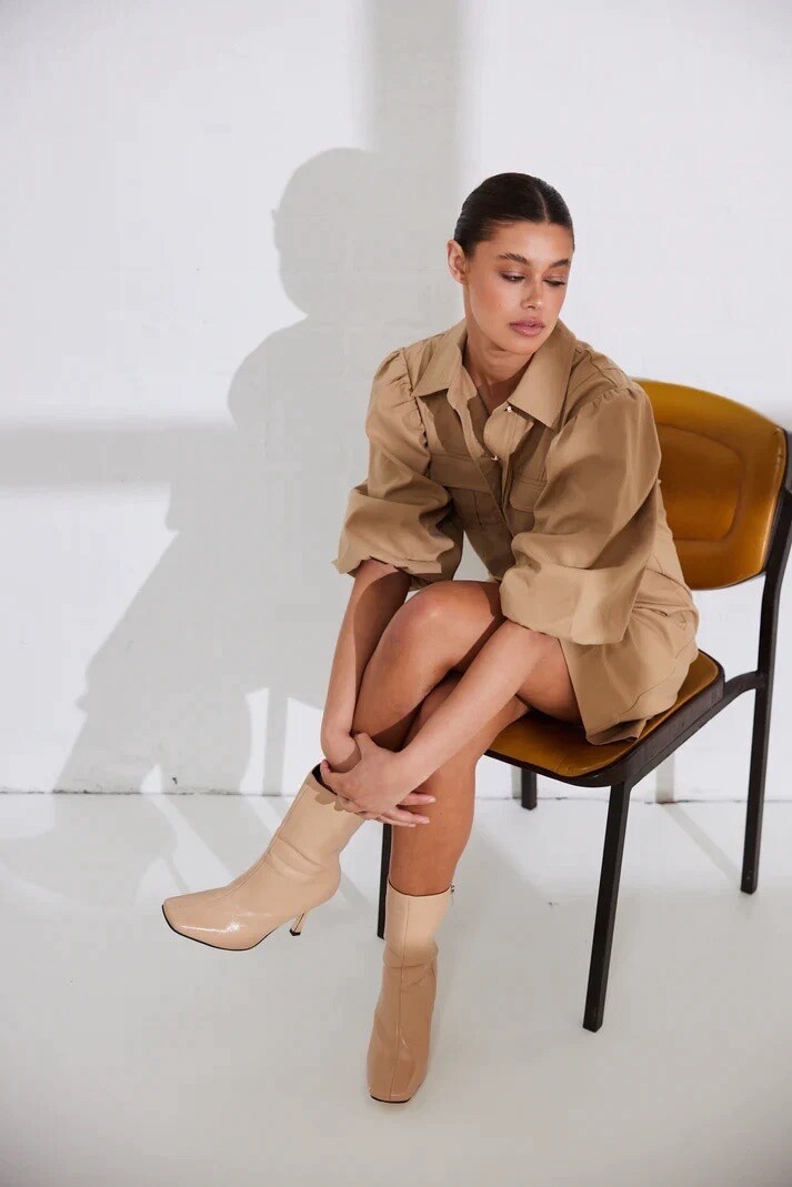Juniper Dress in Biscuit