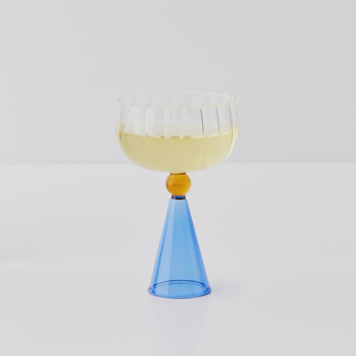Champagne Coupe in Clear &amp; Navy