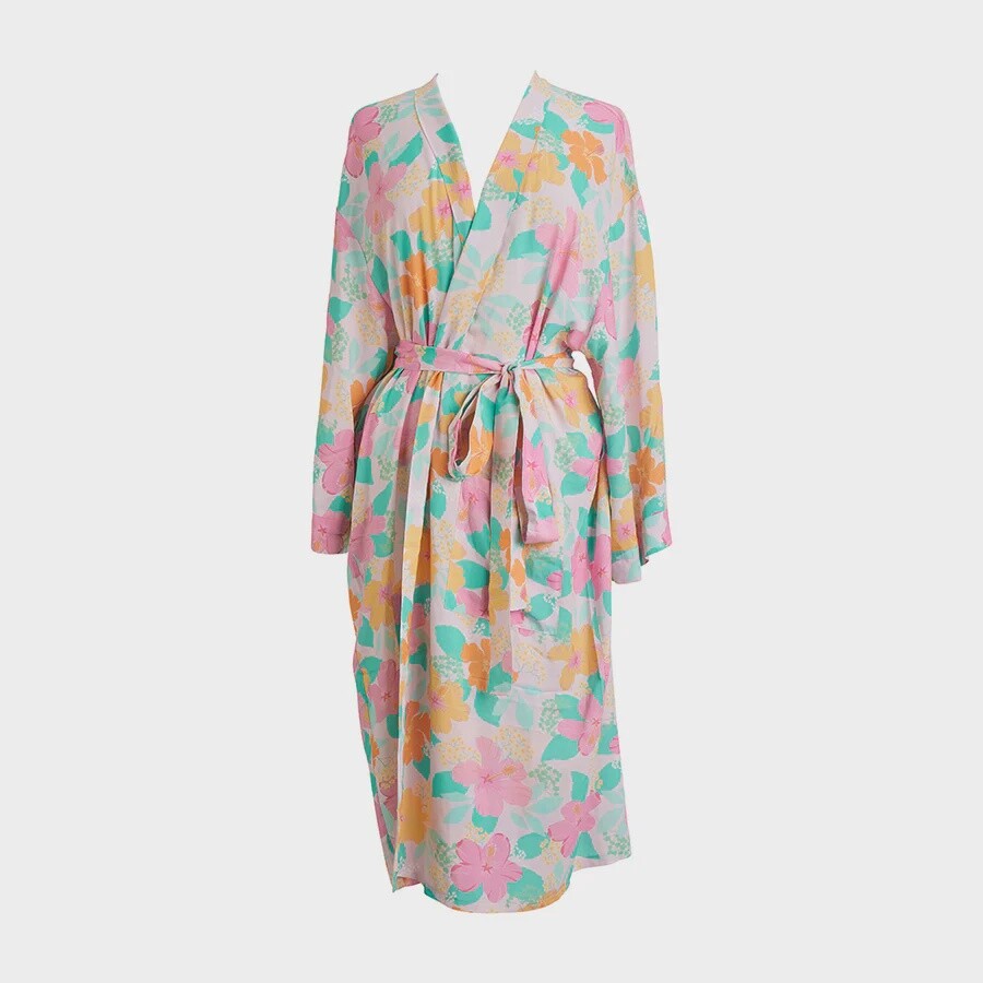 Hibiscus Kimono Robe