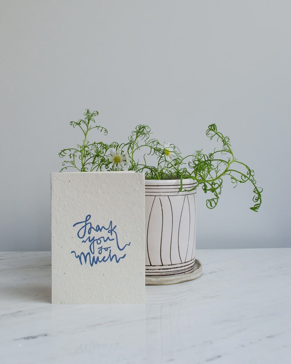 Thank You So Much Greeting Card in Blue