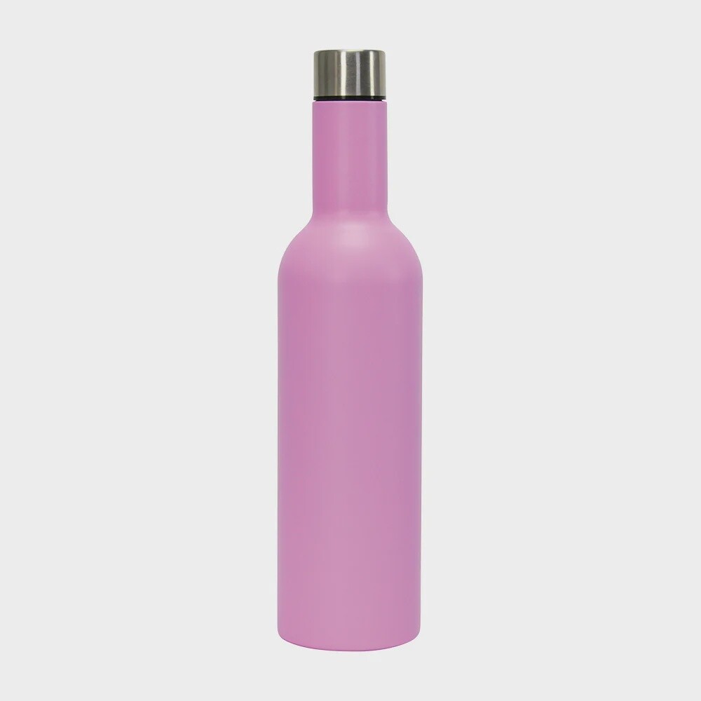 Stainless Wine Bottle Cooler Pink
