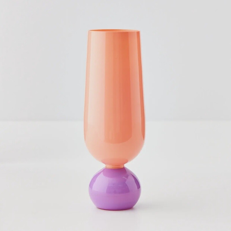 Aden Champagne Glass in Peach