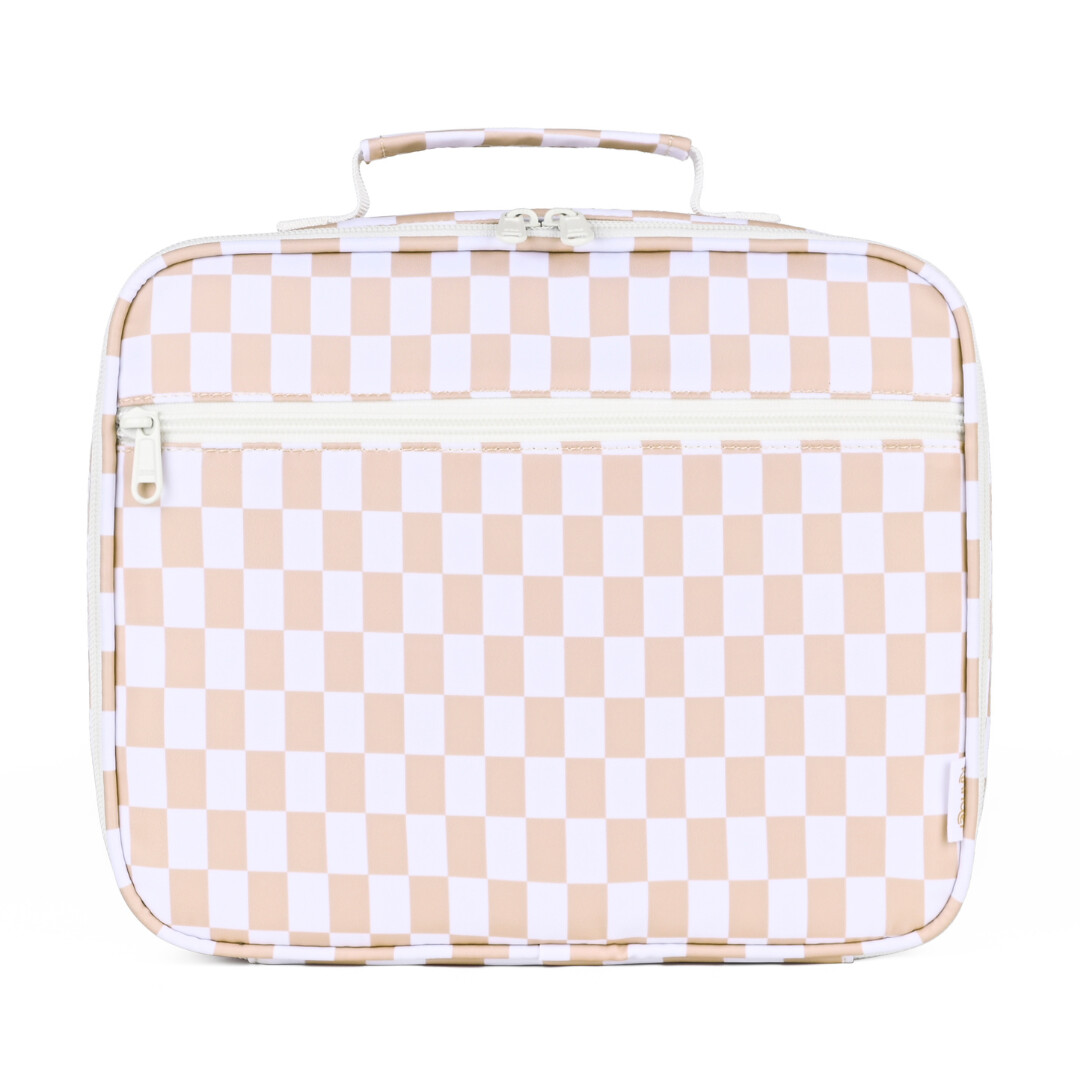 Junior Lunch Bag in Caramel Check