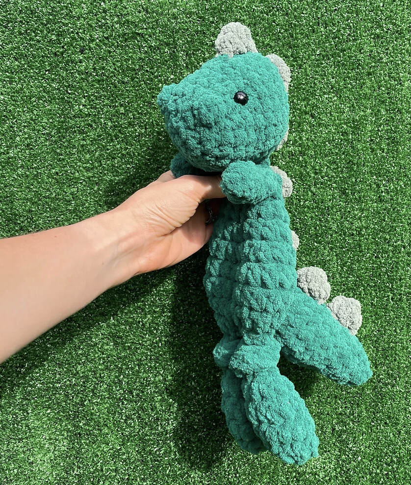 Mini Dino Snuggler in Emerald