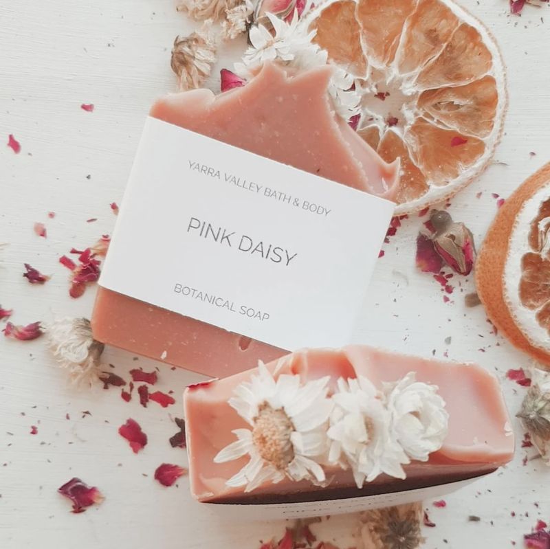 Pink Daisy Botanical Soap