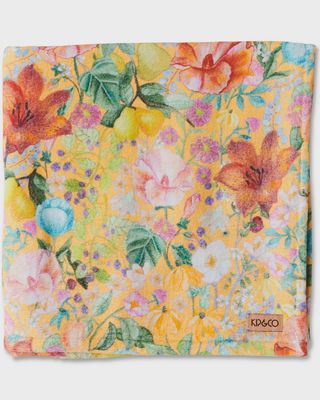 Abundance Marigold Printed Terry Bath Towel