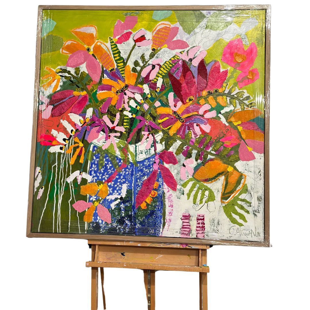 &quot;Wild Harmony&quot; Original Artwork by Caron Dawes - 1060 x 1060mm