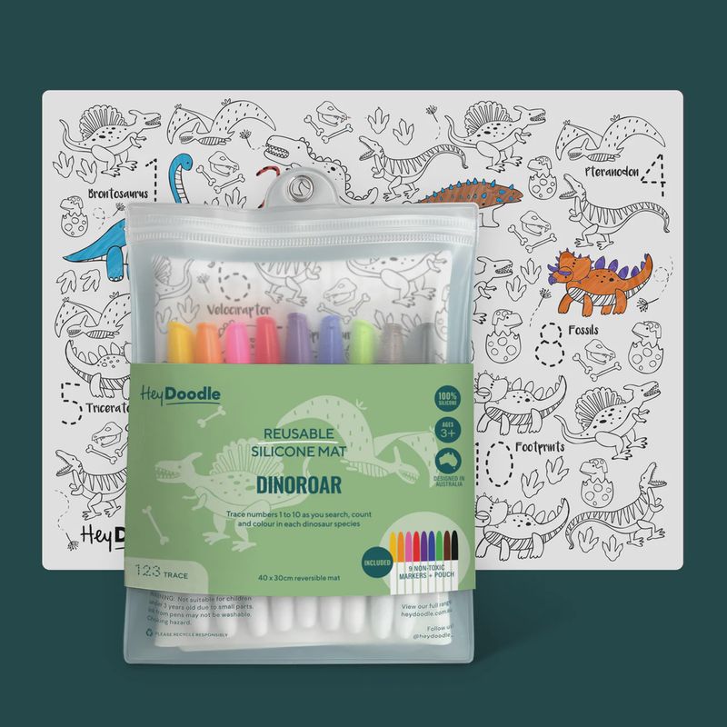 123 Dinoraur Colouring Mat