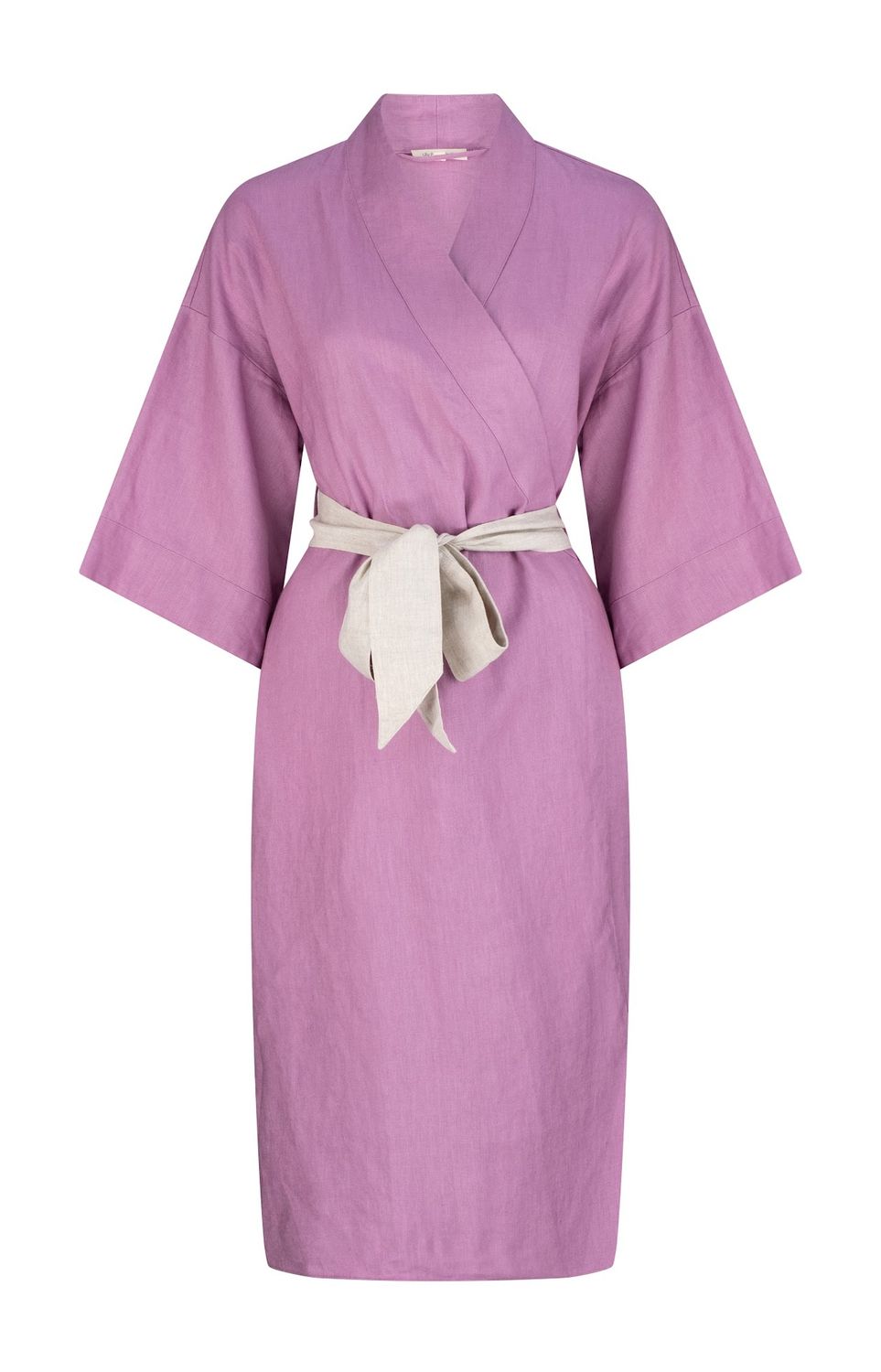 Autumn Linen Kimono in Dusty Lavender