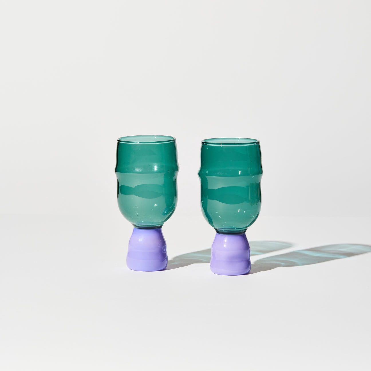 Show Pony Glasses Set in Teal &amp; Lilac, Colour: Teal &amp; Lilac