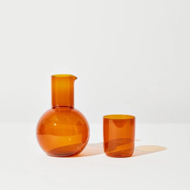 Belly Carafe and Cup in Assorted Colours