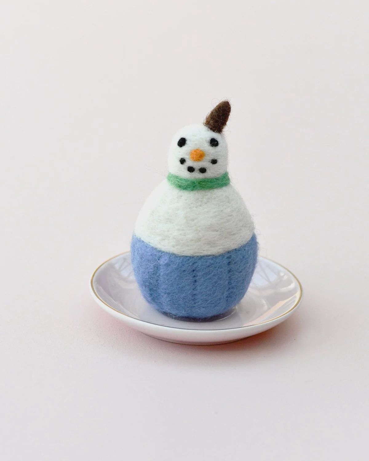 Felt Snowman Cupcake