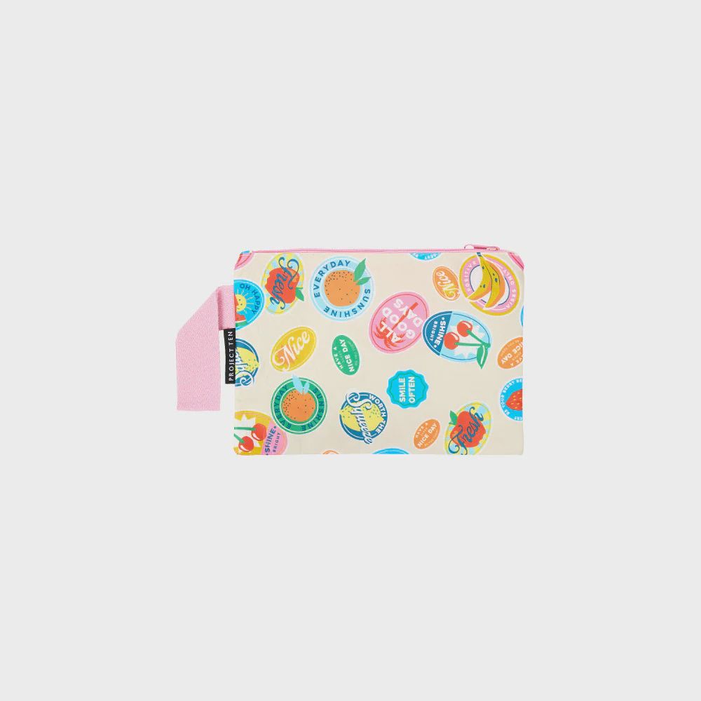 Fruit Stickers Mini Zip Pouch