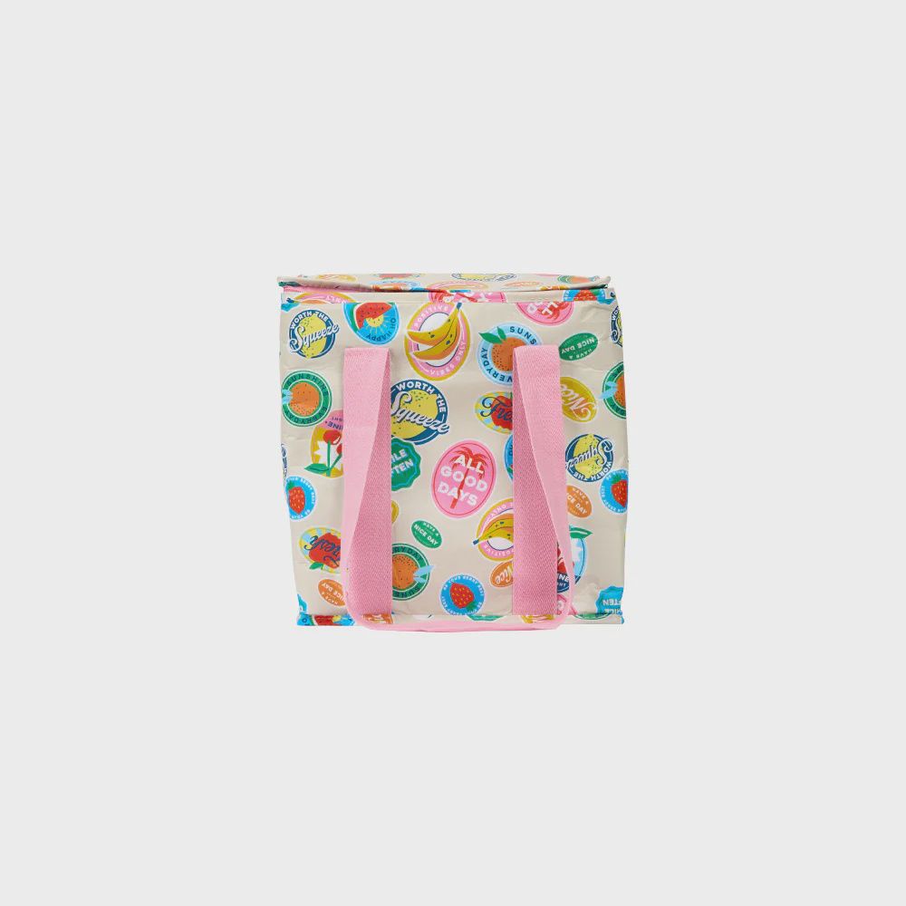 Fruit Stickers Insulated Tote