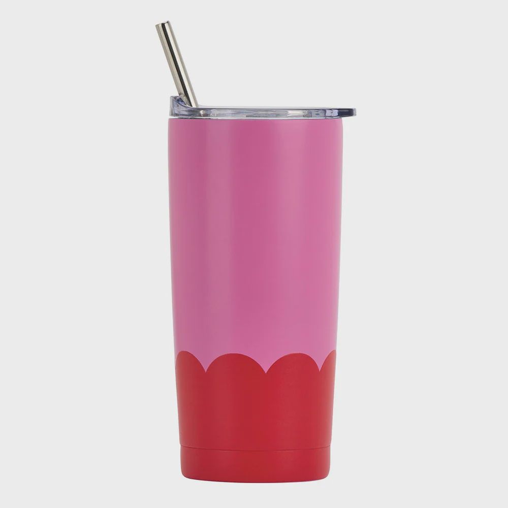 Smoothie Cup - Pink &amp; Red Wave