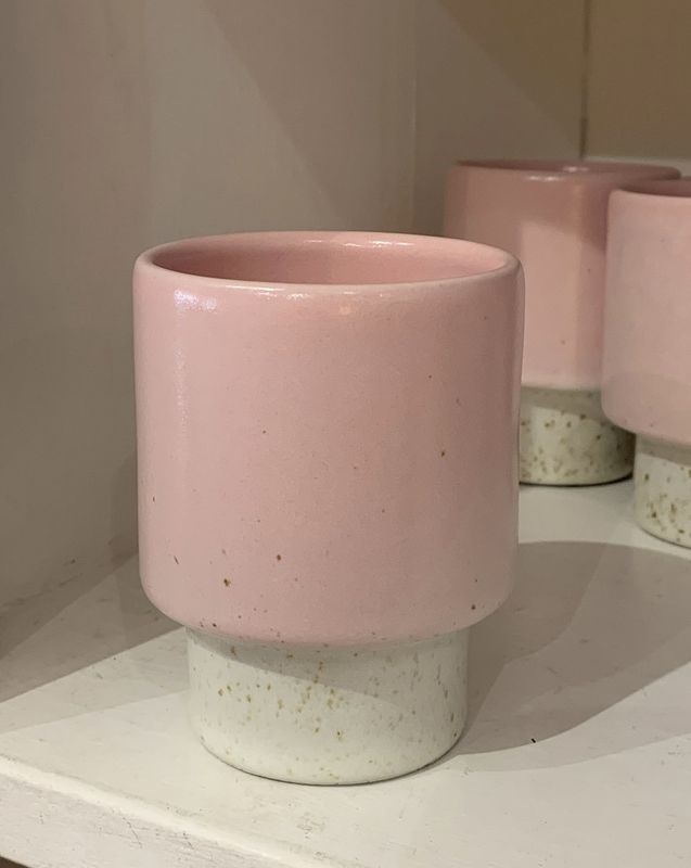 Latte Mug - Baby Pink &amp; Natural