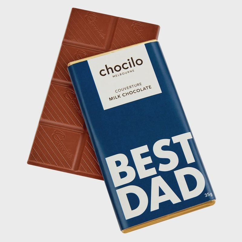 &quot;Best Dad&quot; Milk Chocolate Block - 35g
