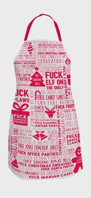 F Word  Apron - Xmas Red