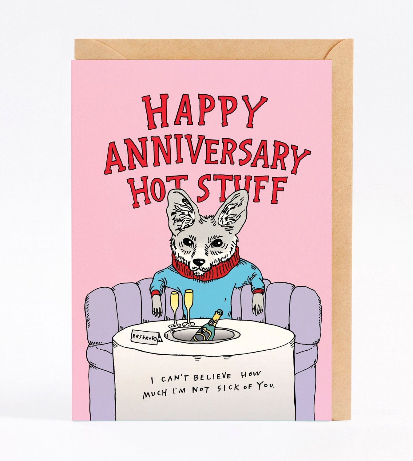 Wally Paper Co - Happy Anniversary Hot Stuff Card