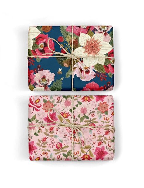 Folk Midsummer Florals Gift Wrap